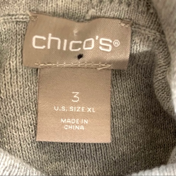 Chico’s Women’s Turtleneck Sweater Gray Size 3 - Picture 7 of 11